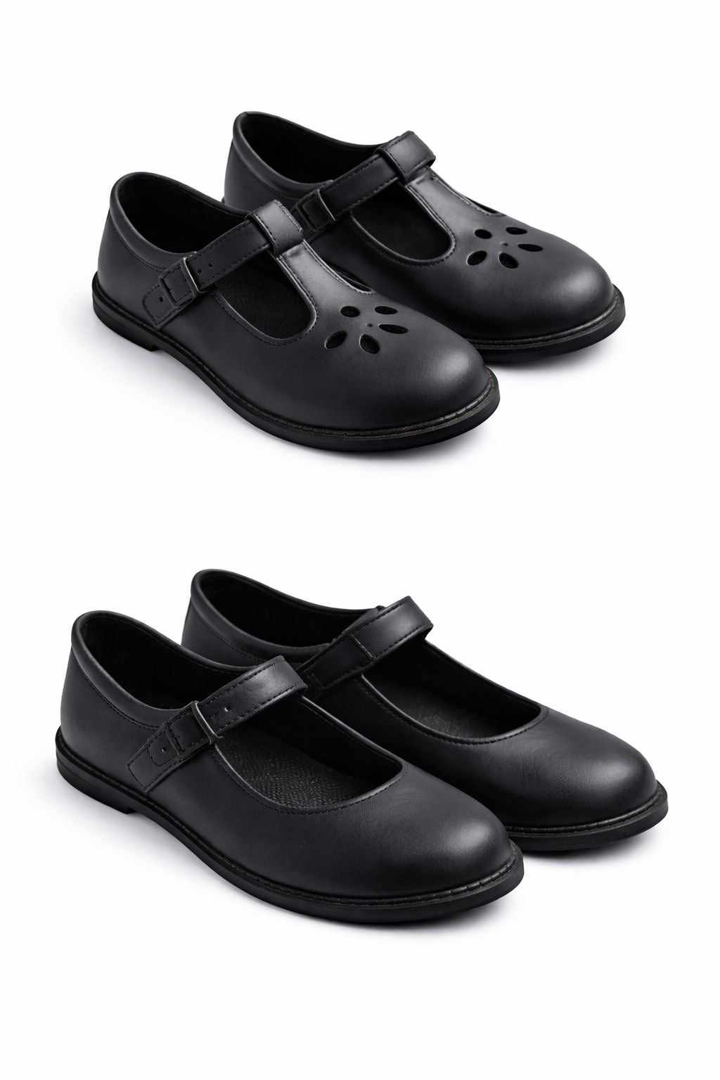 Girls Small School Shoe Plain "Babydoll"